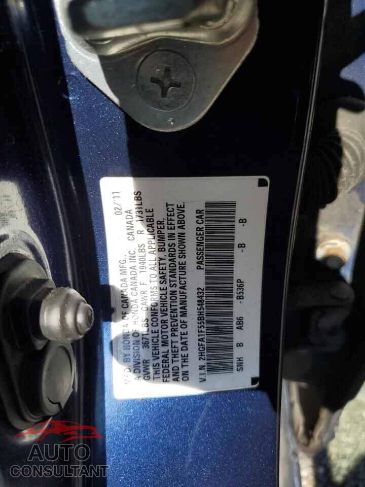 HONDA CIVIC 2011 - 2HGFA1F55BH548432