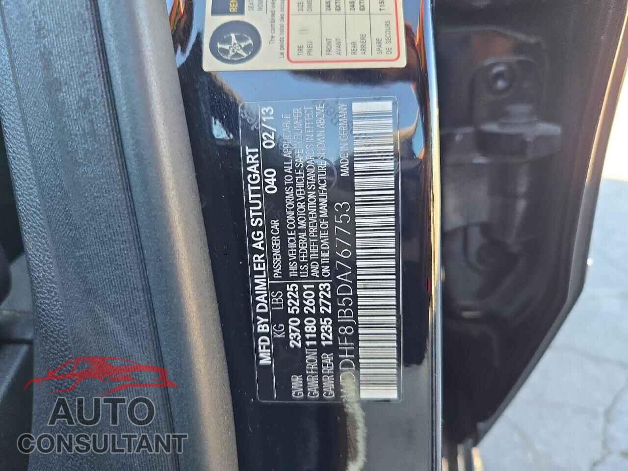 MERCEDES-BENZ E-CLASS 2013 - WDDHF8JB5DA767753