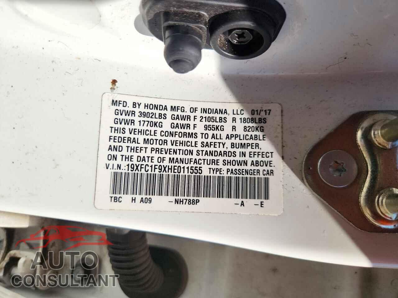 HONDA CIVIC 2017 - 19XFC1F9XHE011555