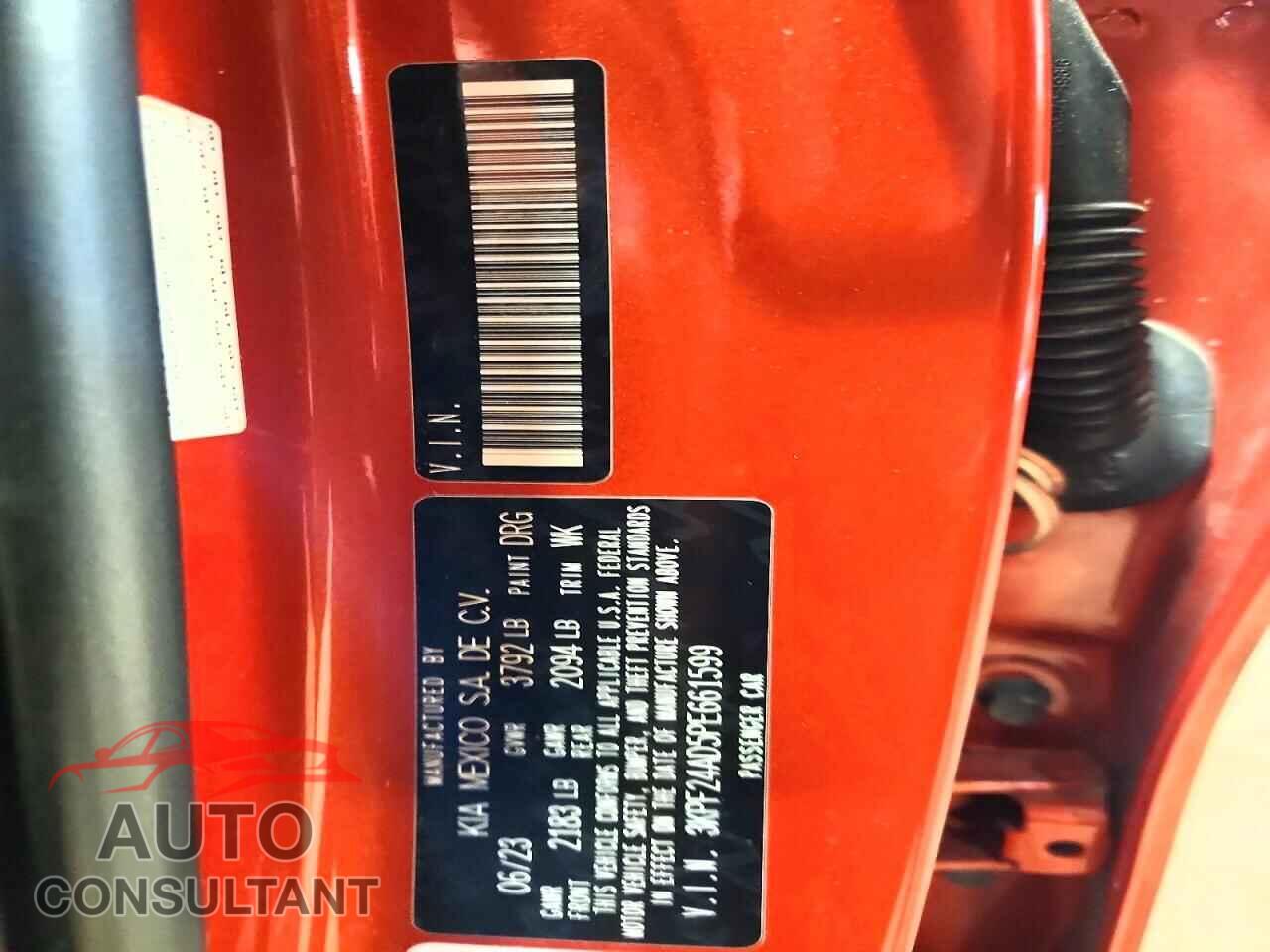 KIA FORTE 2023 - 3KPF24AD5PE661599