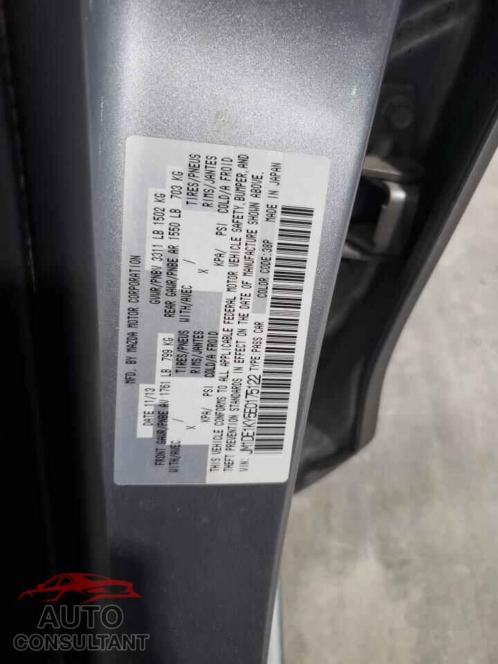 MAZDA 2 2014 - JM1DE1KY5E0175122