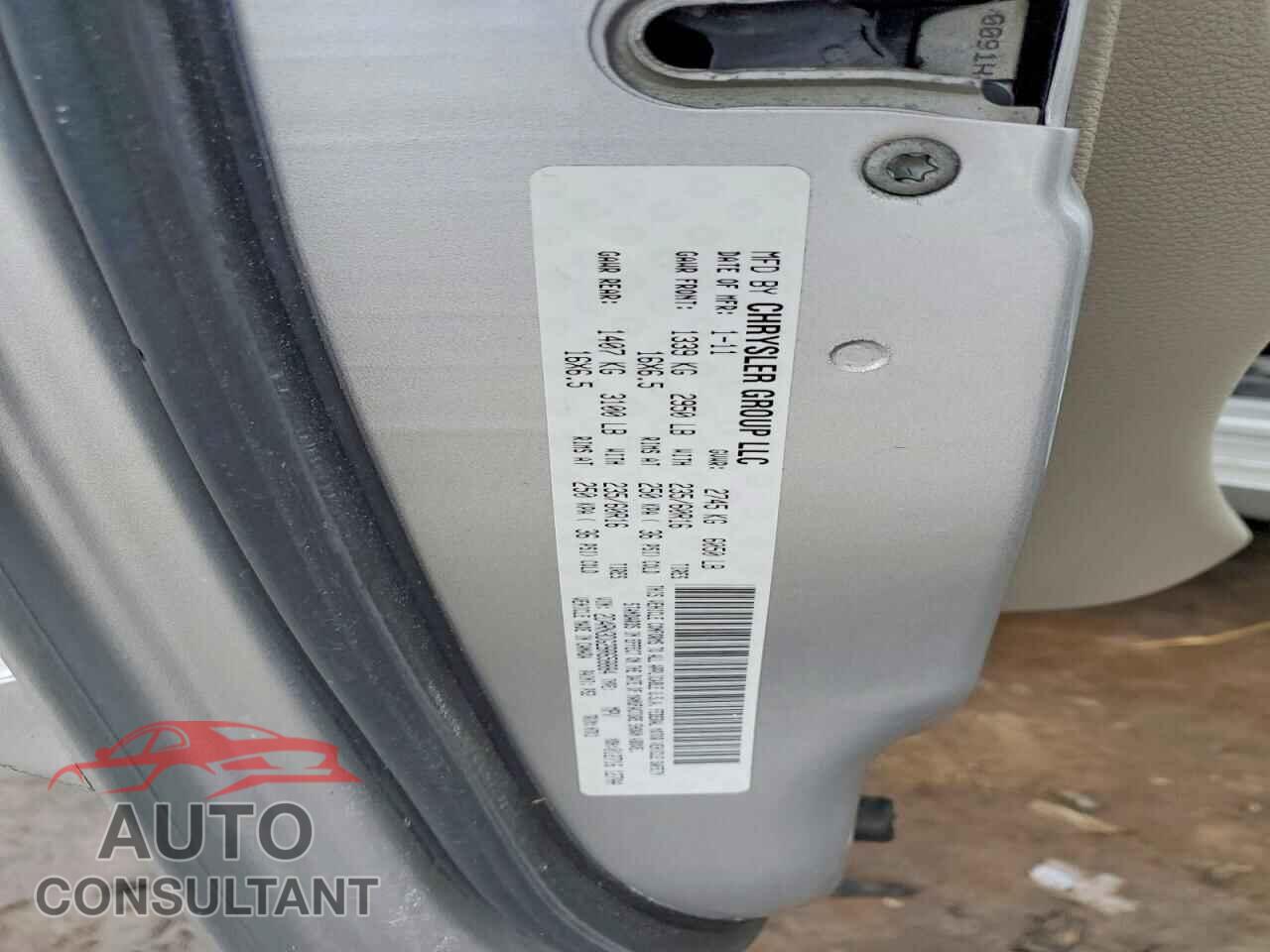 DODGE CARAVAN 2011 - 2D4RN3DG2BR658884
