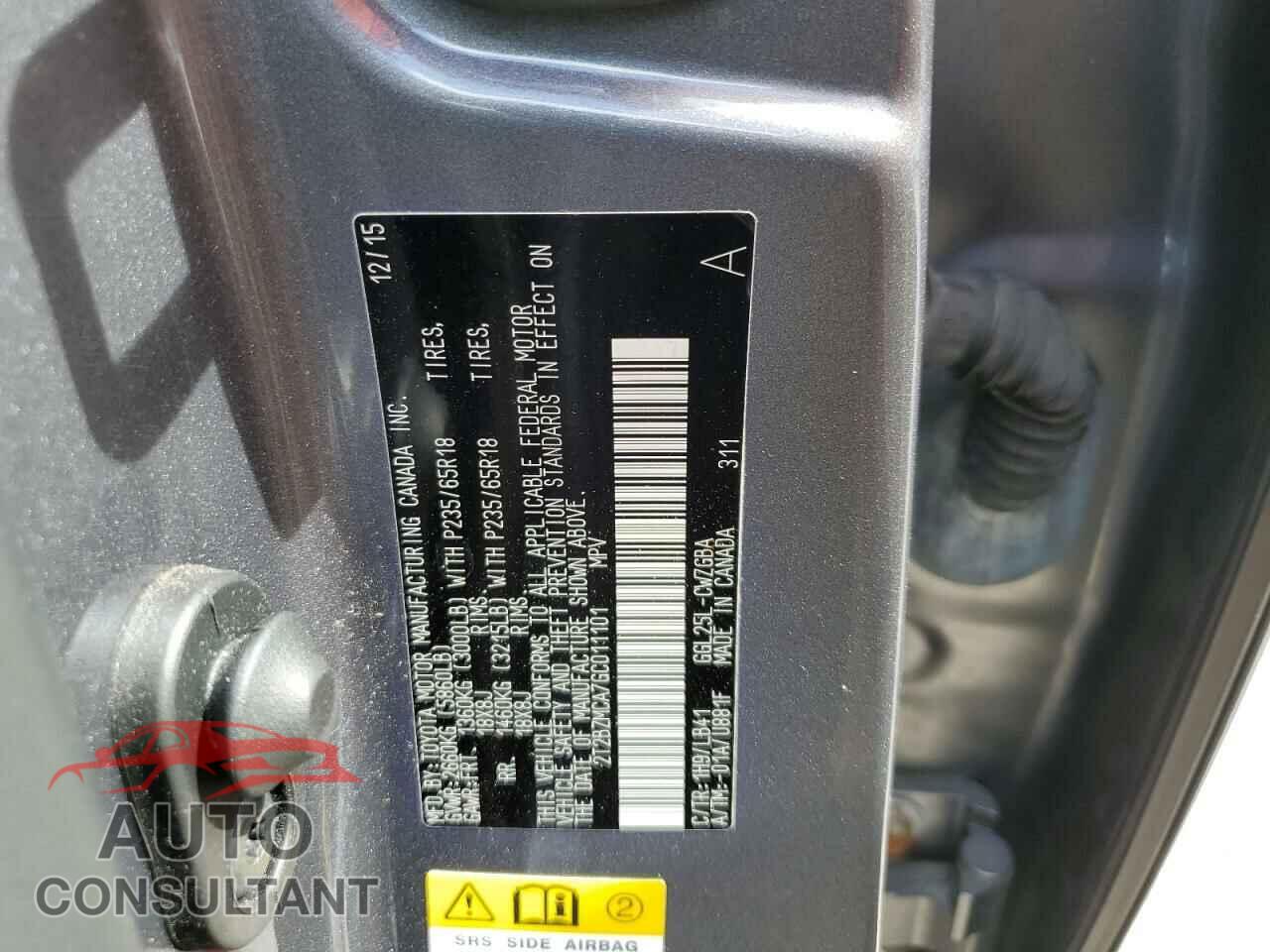 LEXUS RX350 2016 - 2T2BZMCA7GC011101
