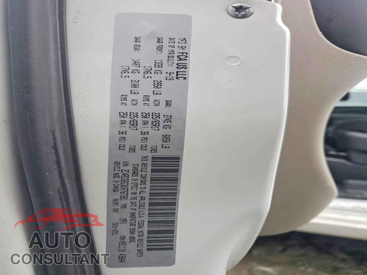 DODGE CARAVAN 2019 - 2C4RDGBG3KR767381