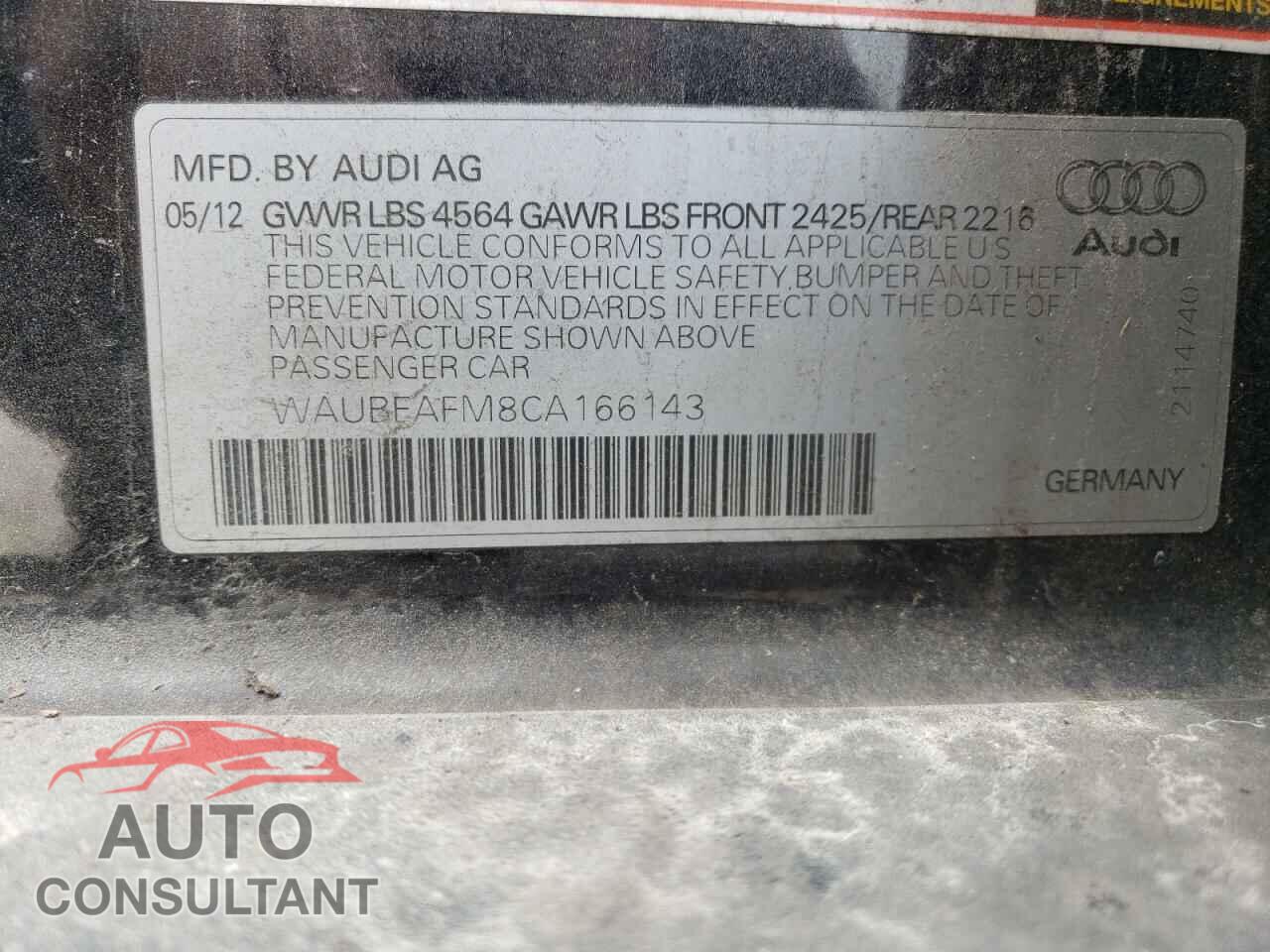 AUDI A3 2012 - WAUBEAFM8CA166143