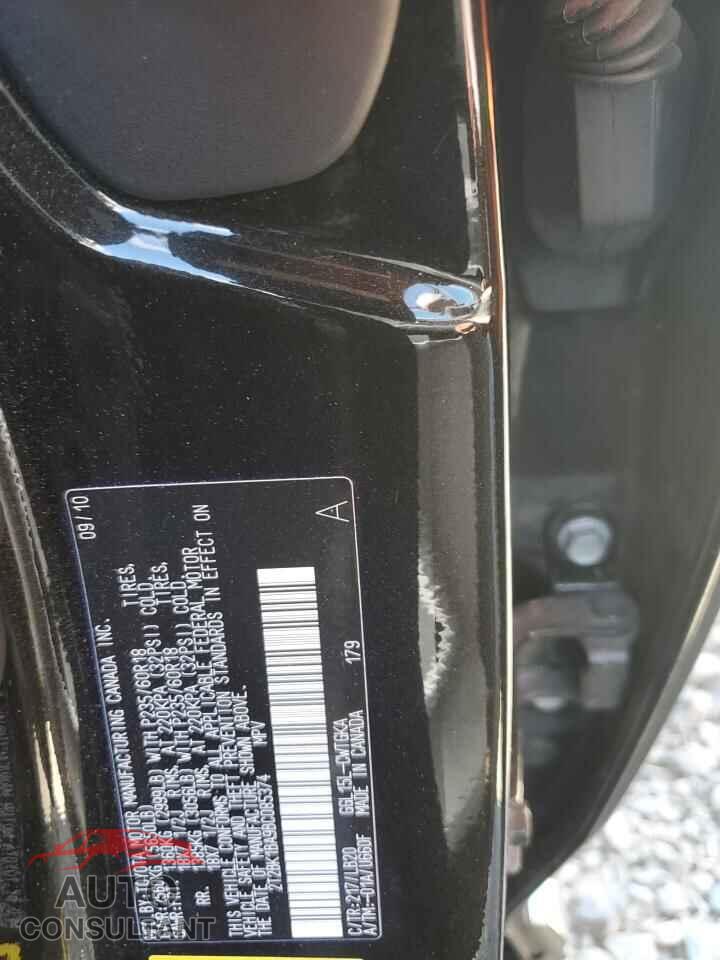 LEXUS RX350 2011 - 2T2BK1BA9BC085374