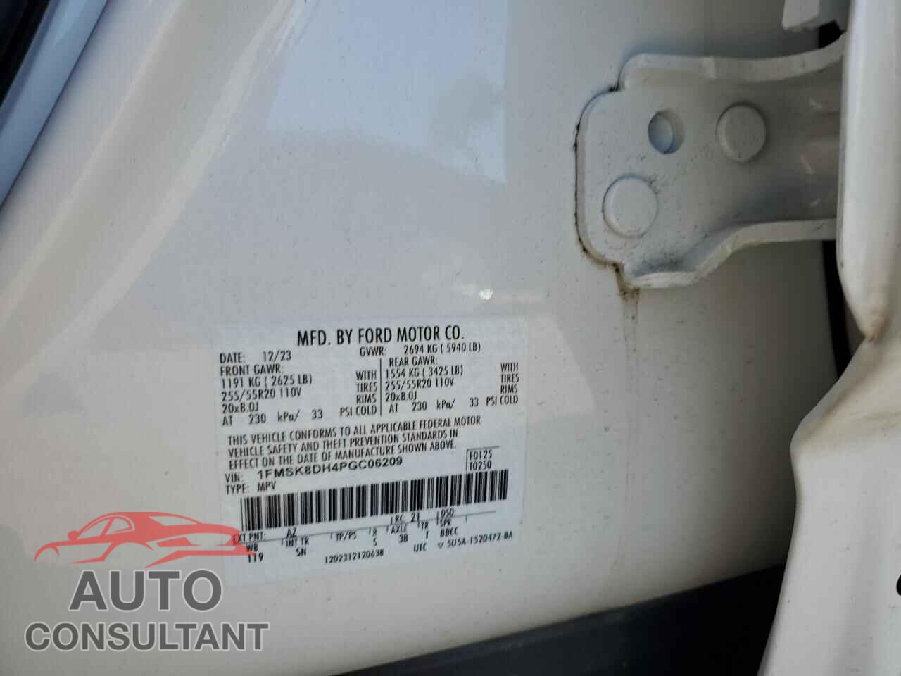 FORD EXPLORER 2023 - 1FMSK8DH4PGC06209