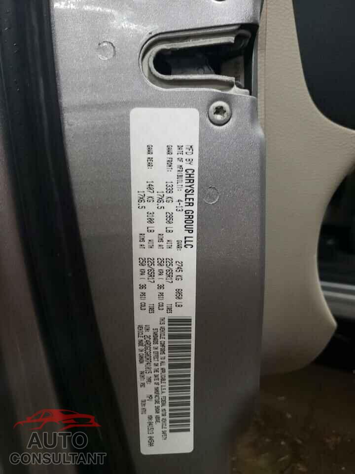 DODGE CARAVAN 2013 - 2C4RDGCG0DR741015
