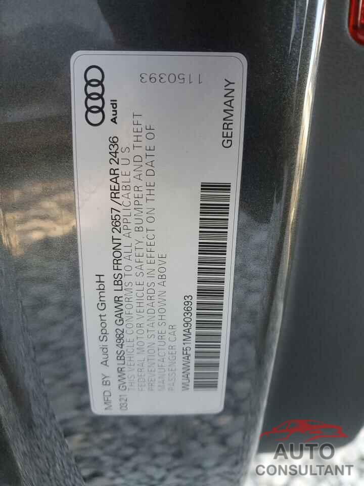 AUDI S5/RS5 2021 - WUANWAF51MA903693