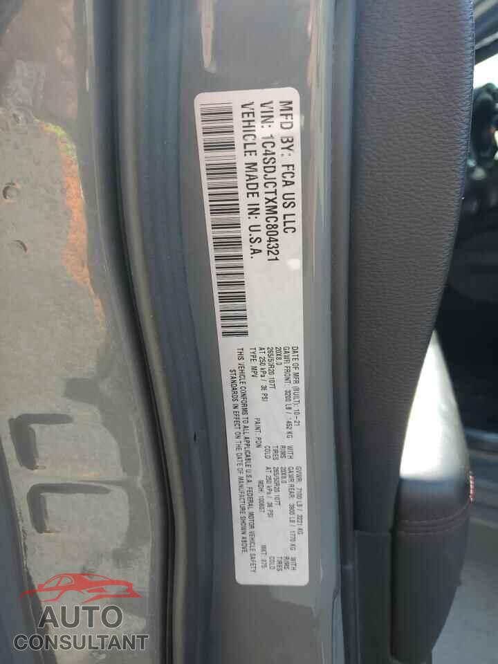 DODGE DURANGO 2021 - 1C4SDJCTXMC804321