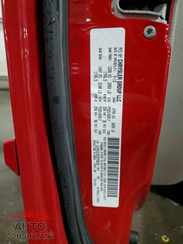 DODGE CARAVAN 2013 - 2C4RDGCG2DR758639