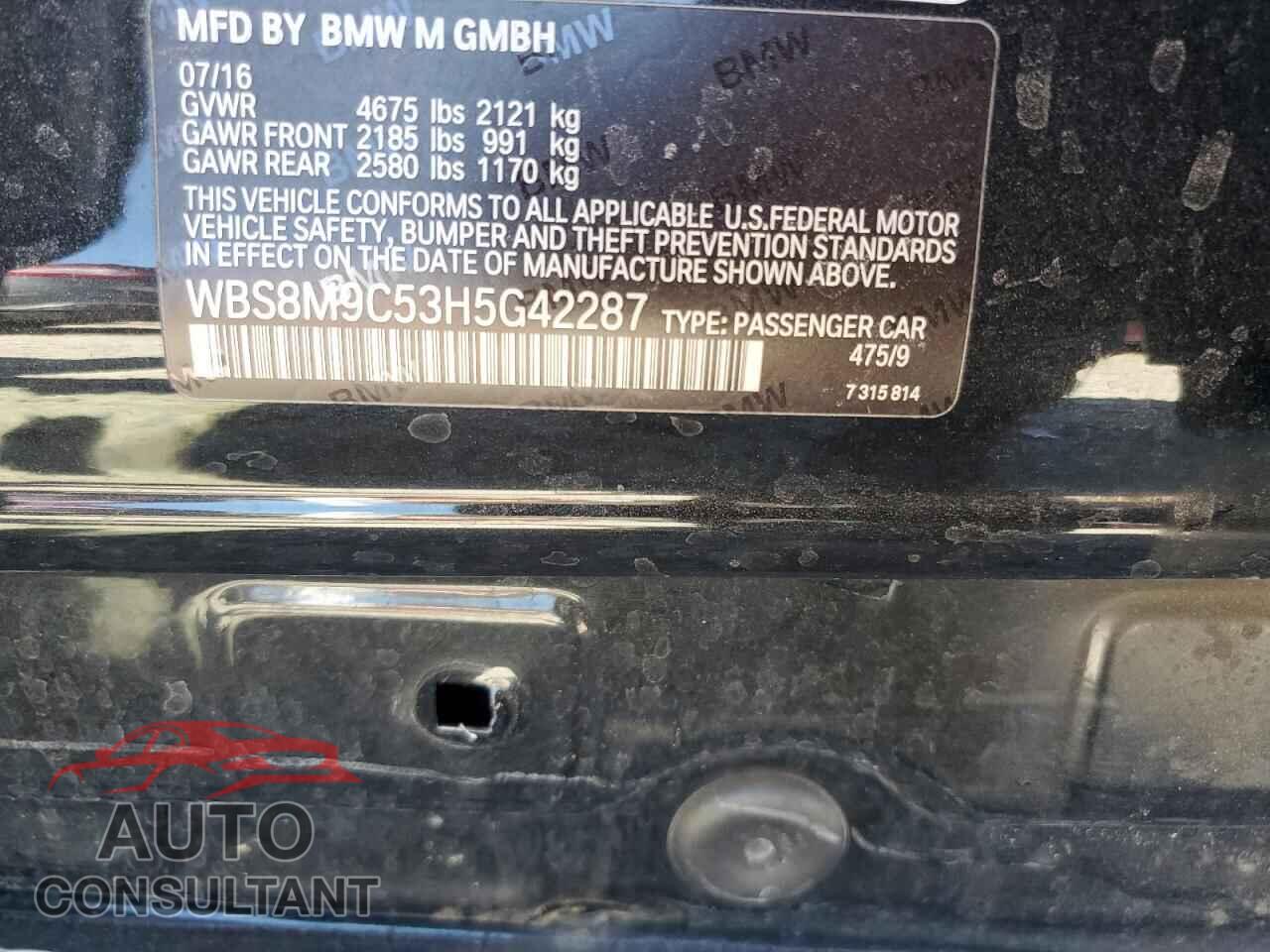 BMW M3 2017 - WBS8M9C53H5G42287