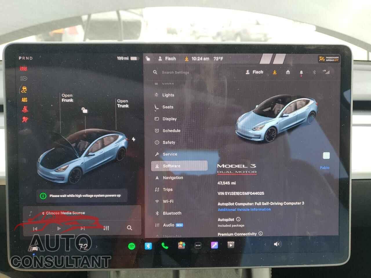 TESLA MODEL 3 2021 - 5YJ3E1EC5MF044025