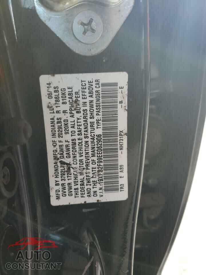 HONDA CIVIC 2014 - 19XFB2F99EE062906