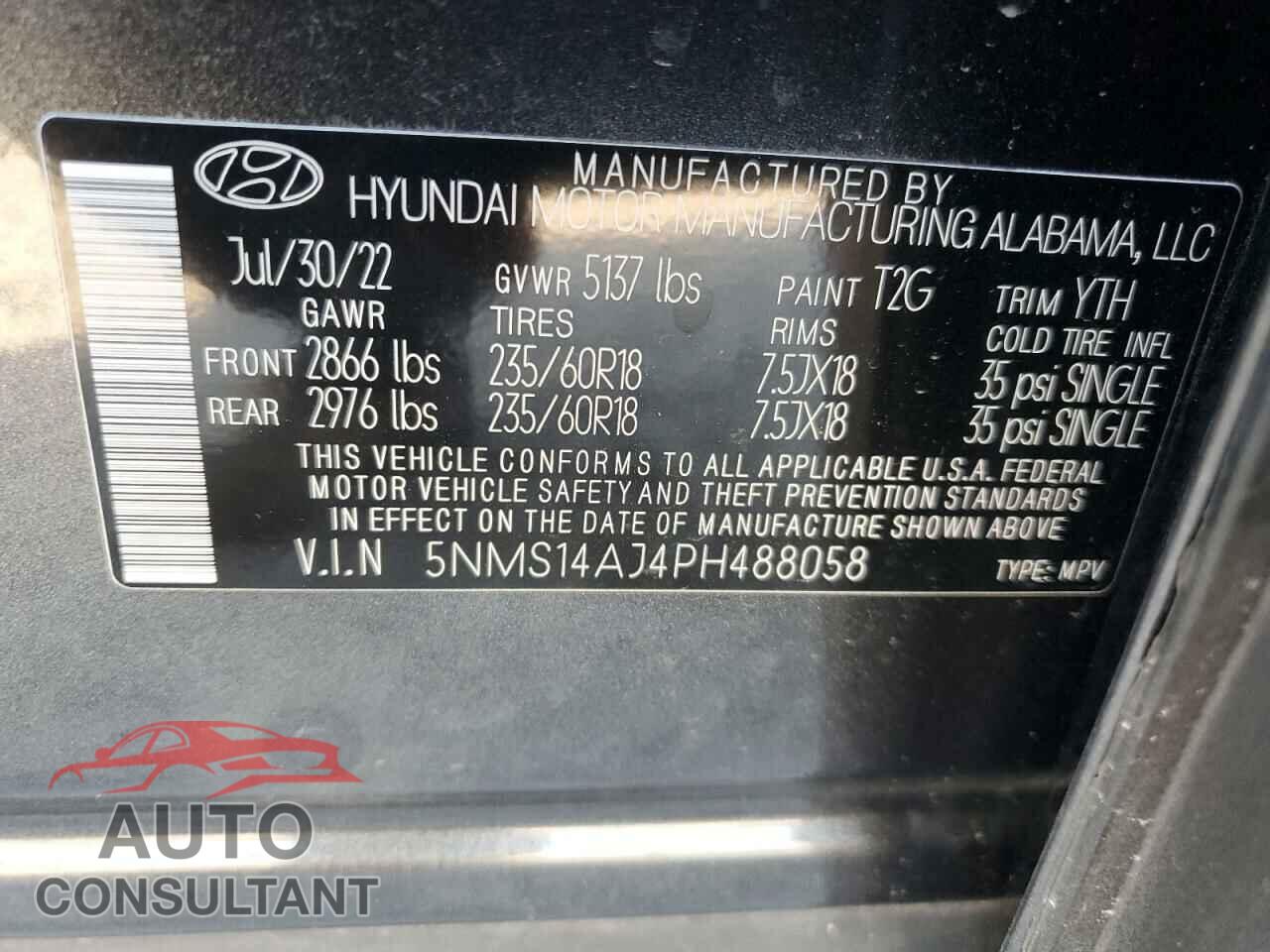 HYUNDAI SANTA FE 2023 - 5NMS14AJ4PH488058