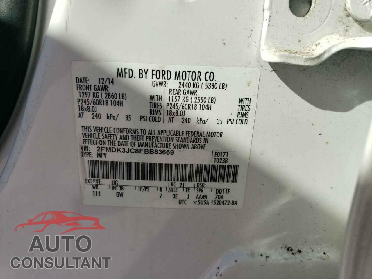 FORD EDGE 2014 - 2FMDK3JC8EBB83669