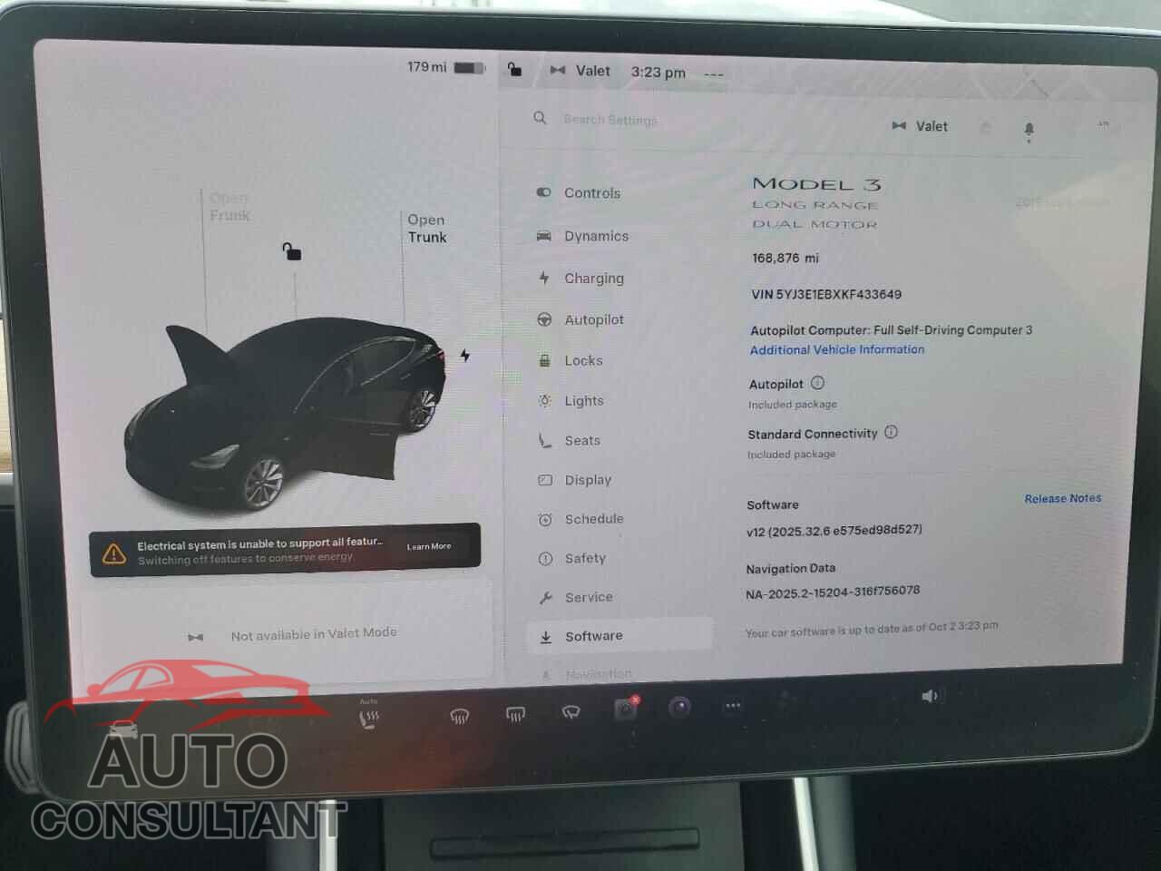 TESLA MODEL 3 2019 - 5YJ3E1EBXKF433649