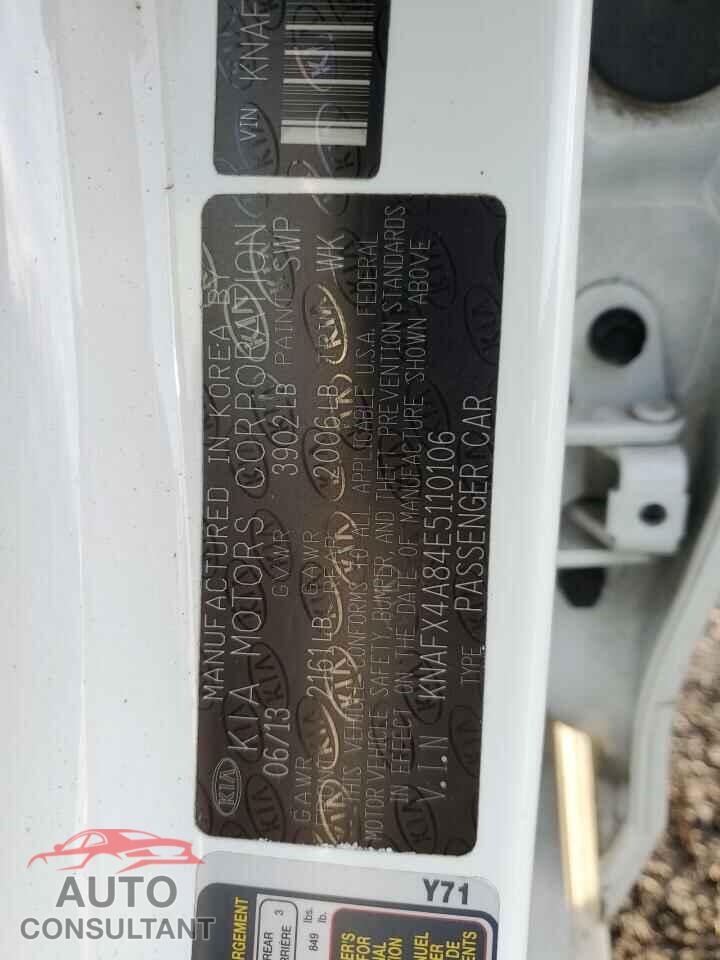 KIA FORTE 2014 - KNAFX4A84E5110106