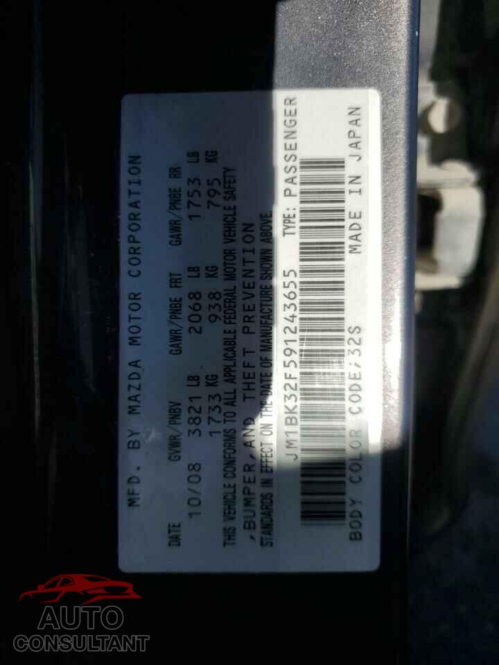 MAZDA 3 2009 - JM1BK32F591243655