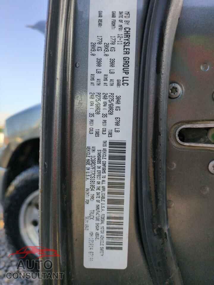 DODGE RAM 1500 2012 - 1C6RD7FT7CS181054