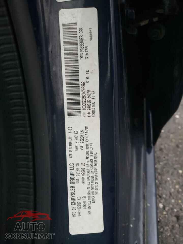 DODGE AVENGER 2013 - 1C3CDZCB6DN707362