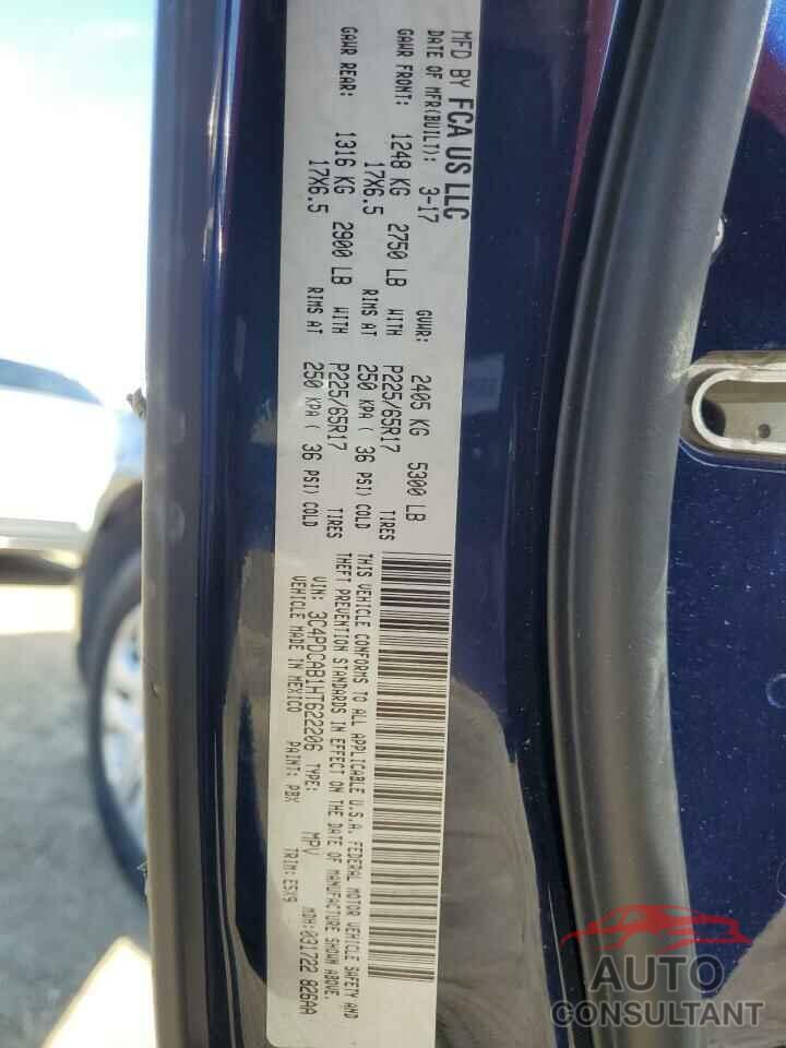 DODGE JOURNEY 2017 - 3C4PDCAB1HT622206