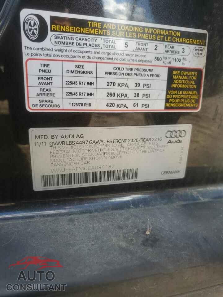 AUDI A3 2012 - WAUFEAFM0CA084182