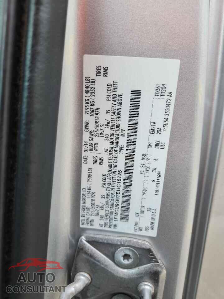 FORD ESCAPE 2014 - 1FMCU9G97EUC16725
