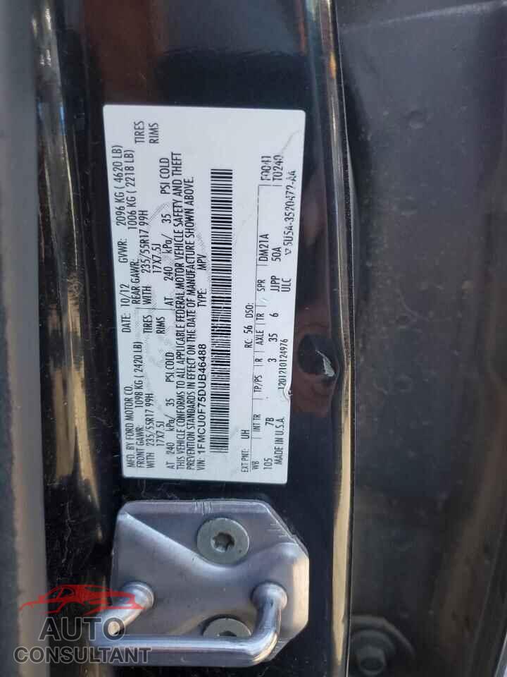 FORD ESCAPE 2013 - 1FMCU0F75DUB46488