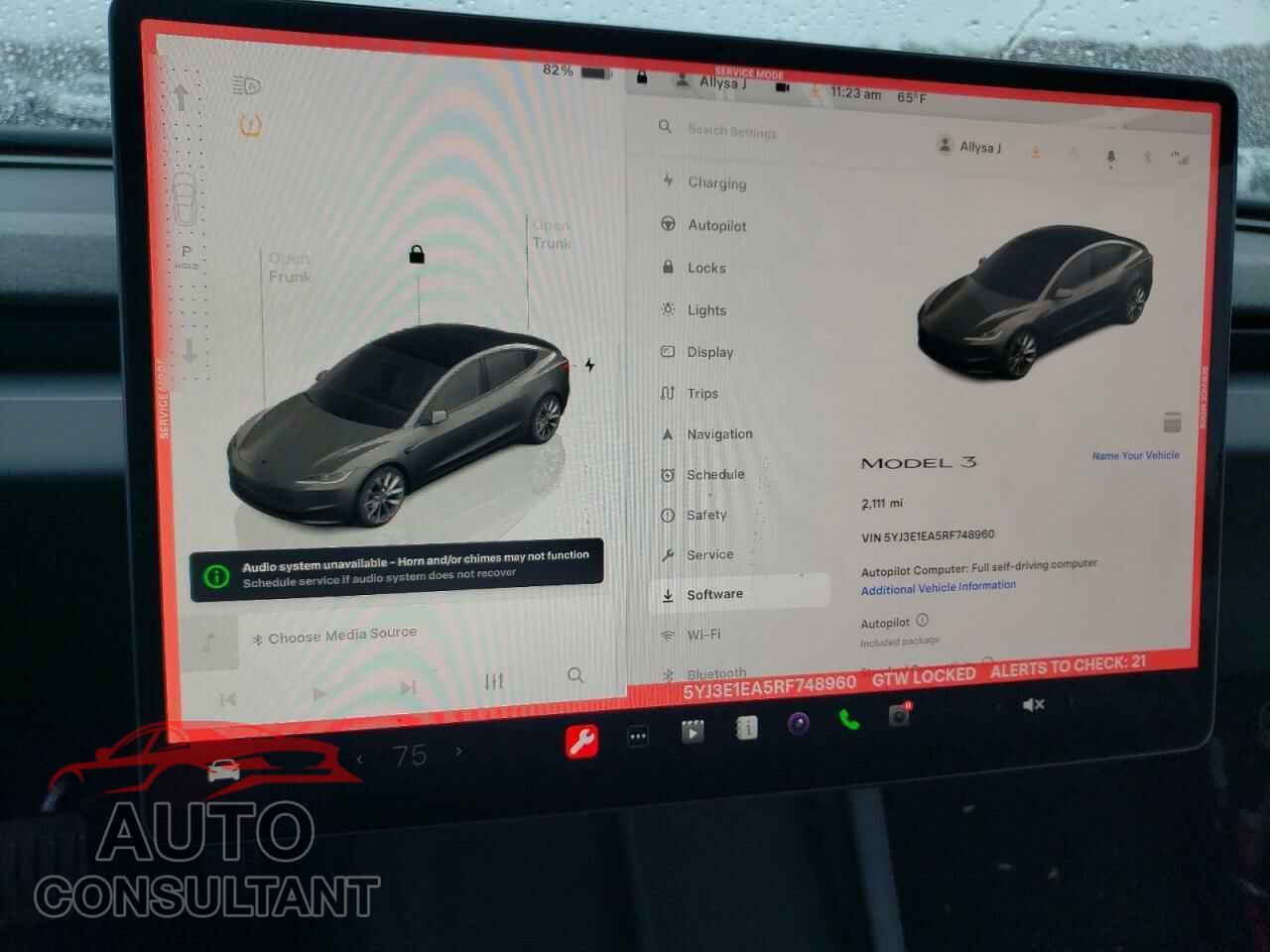 TESLA MODEL 3 2024 - 5YJ3E1EA5RF748960