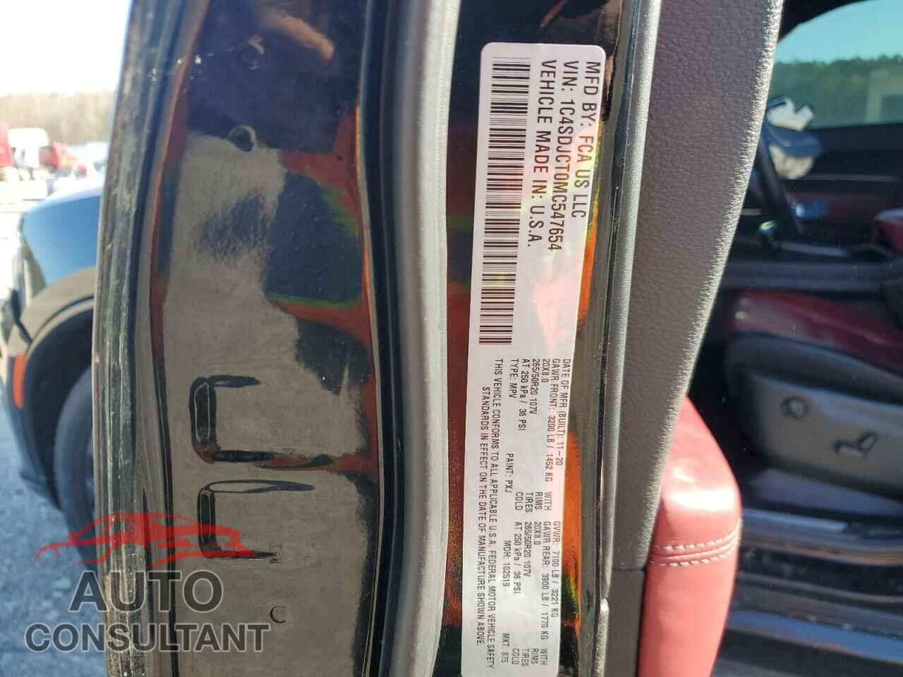 DODGE DURANGO 2021 - 1C4SDJCT0MC547654