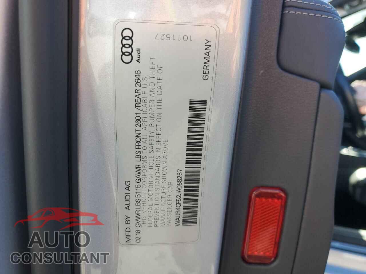 AUDI S5/RS5 2018 - WAUB4CF52JA088267