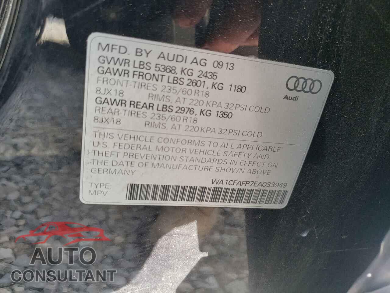 AUDI Q5 2014 - WA1CFAFP7EA033949