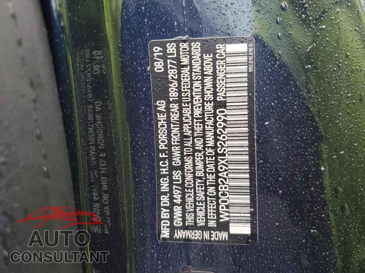 PORSCHE 911 2020 - WP0CB2A9XLS262990