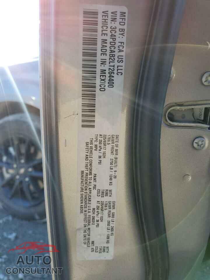 DODGE JOURNEY 2020 - 3C4PDCAB2LT264400
