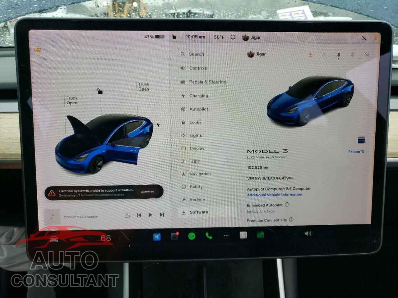 TESLA MODEL 3 2018 - 5YJ3E1EA3JF042963