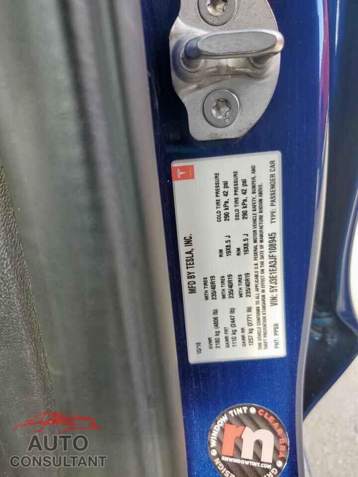 TESLA MODEL 3 2018 - 5YJ3E1EA3JF108945