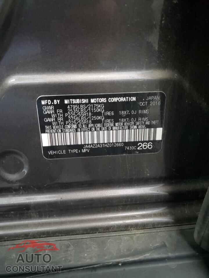 MITSUBISHI OUTLANDER 2017 - JA4AZ2A31HZ012660