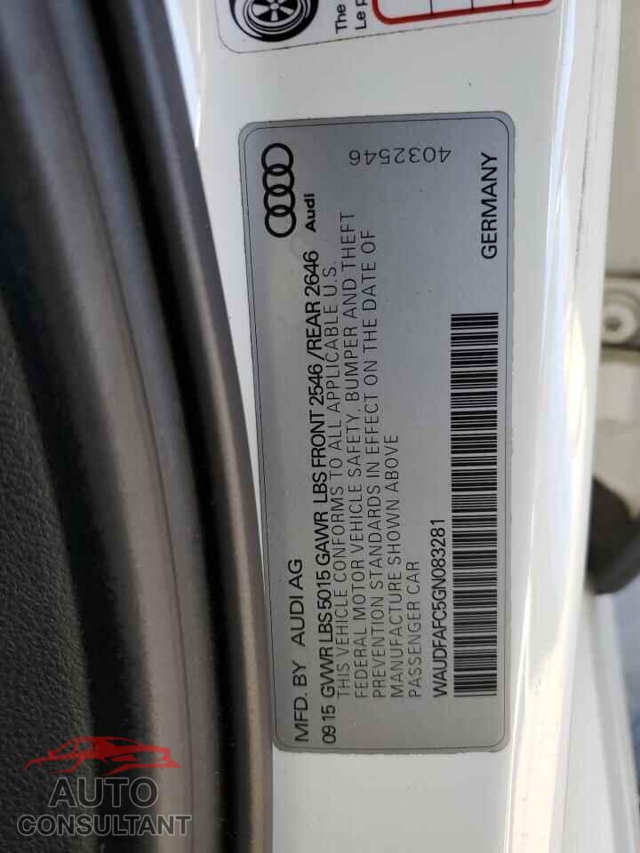 AUDI A6 2016 - WAUDFAFC5GN083281