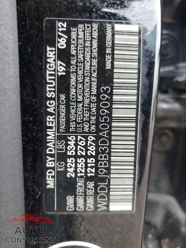 MERCEDES-BENZ CLS-CLASS 2013 - WDDLJ9BB3DA059093