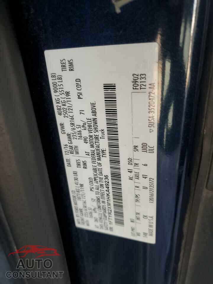 FORD TRANSIT 2017 - 1FTYR2XM1HKA49236