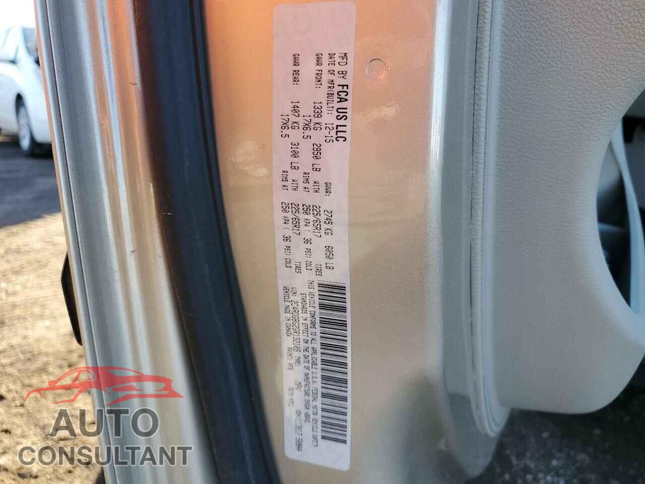 DODGE CARAVAN 2016 - 2C4RDGBG2GR132109