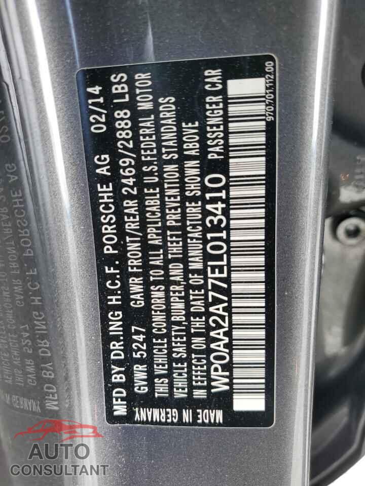 PORSCHE PANAMERA 2014 - WP0AA2A77EL013410