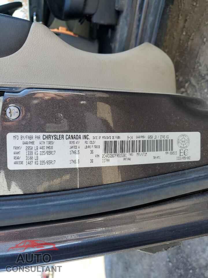 DODGE CARAVAN 2015 - 2C4RDGBG7FR515381