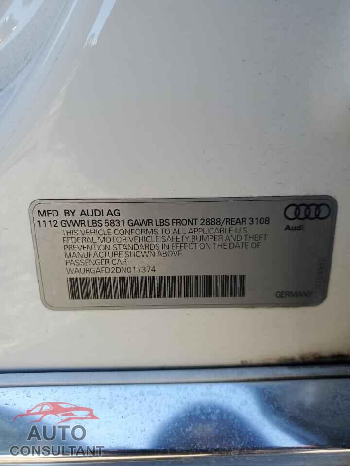 AUDI A8 2013 - WAURGAFD2DN017374