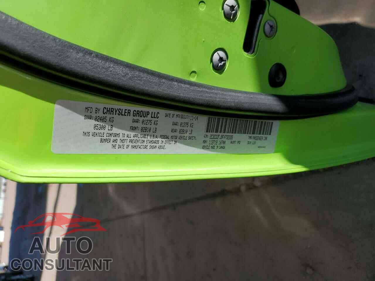DODGE CHALLENGER 2015 - 2C3CDZFJ9FH732335