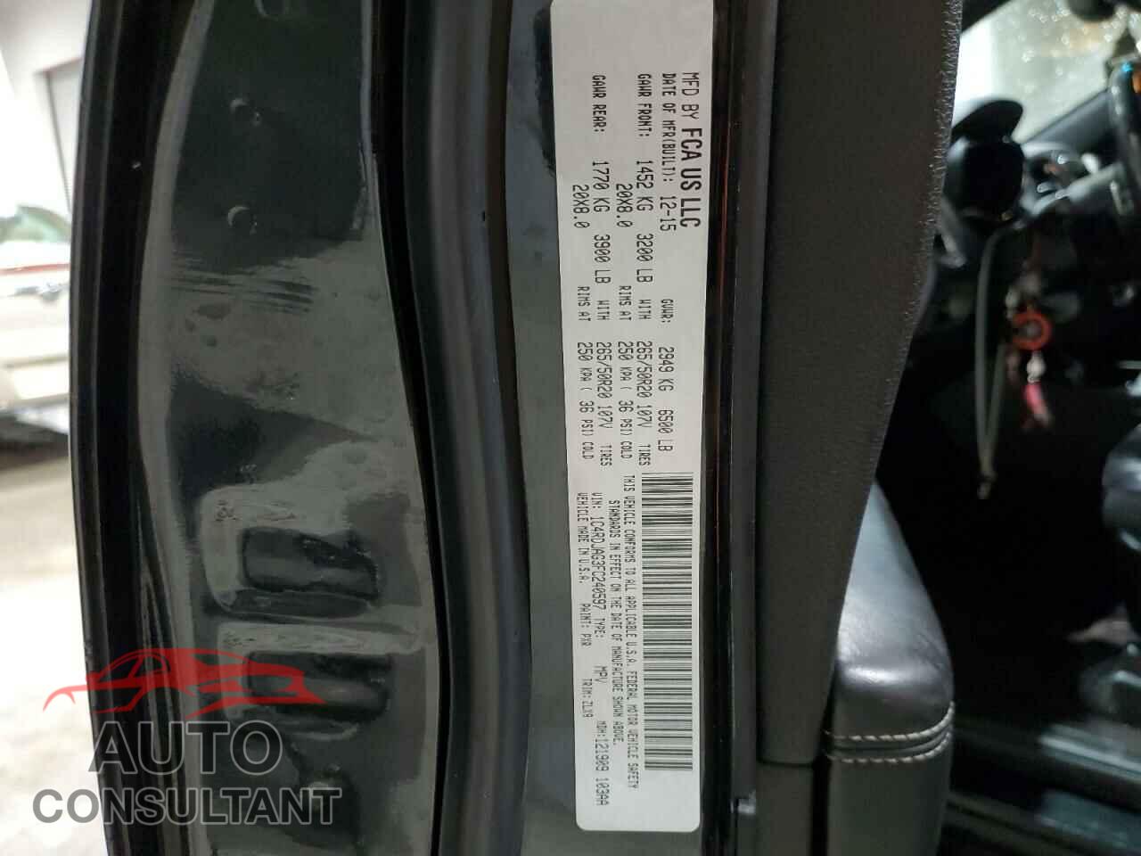 DODGE DURANGO 2015 - 1C4RDJAG3FC240597
