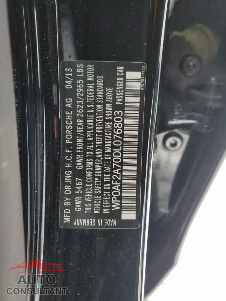 PORSCHE PANAMERA 2013 - WP0AF2A70DL076803
