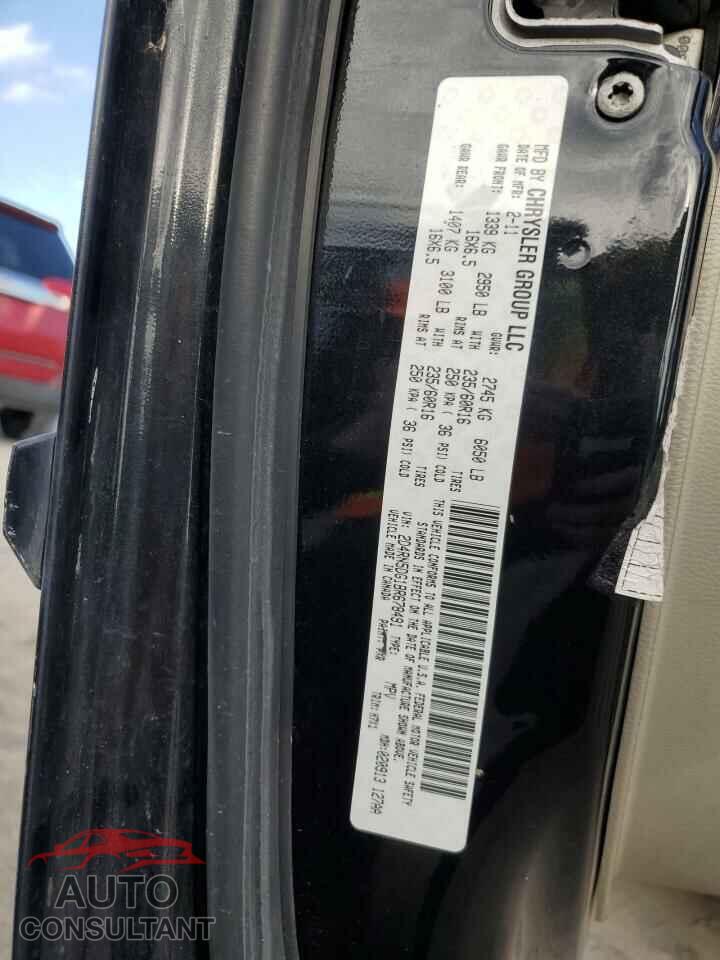 DODGE CARAVAN 2011 - 2D4RN5DG1BR678491
