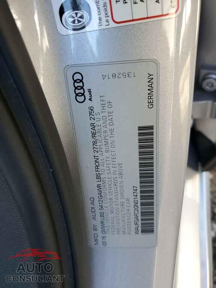 AUDI A6 2016 - WAUFGAFC2GN014747